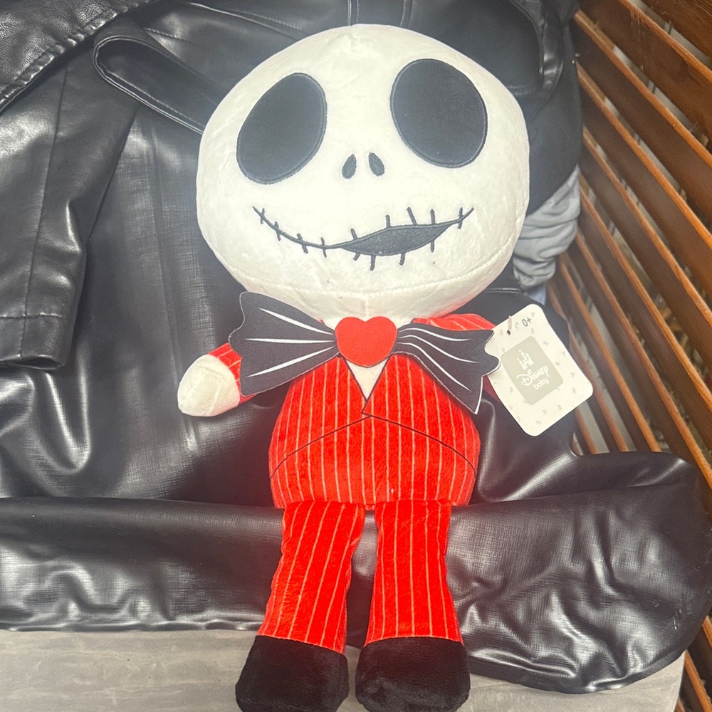 Red Striped Jack Skellington Plushie - Disney Baby